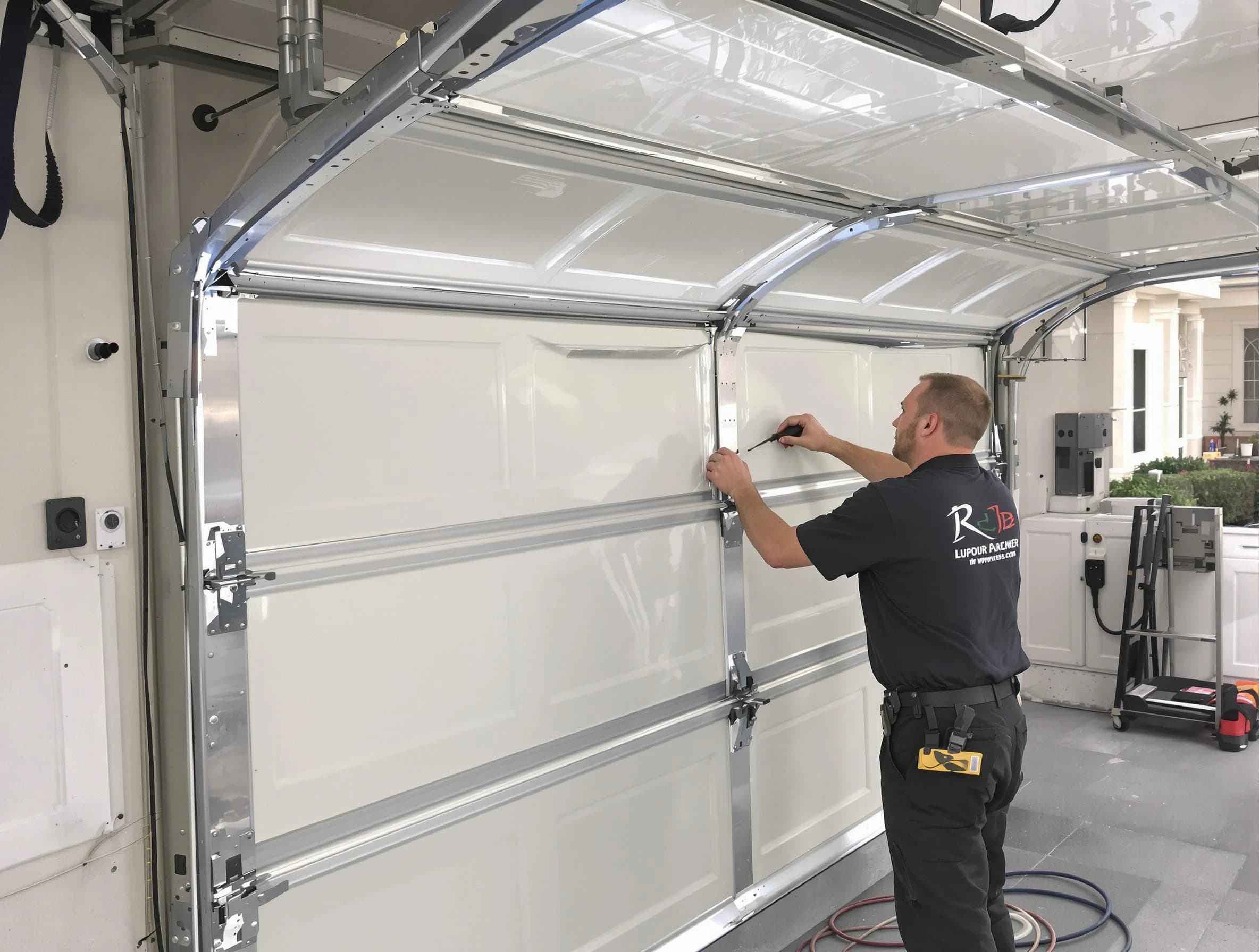 Laurel Garage Door Repair professional performing panel repair in Laurel