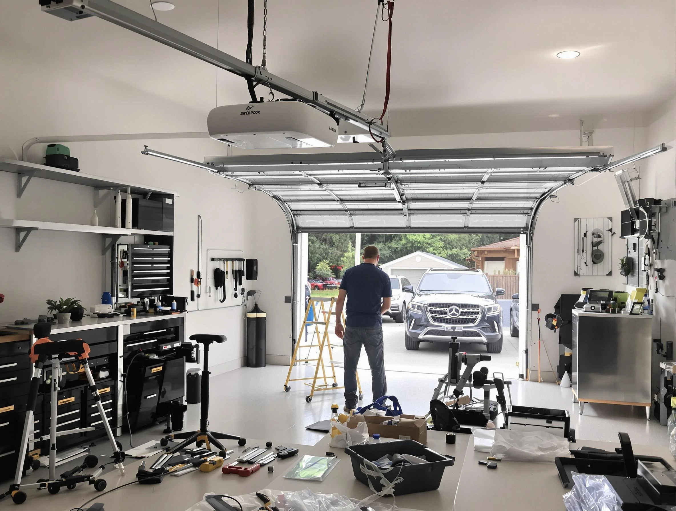 Garage door opener installation by Laurel Garage Door Repair in Laurel