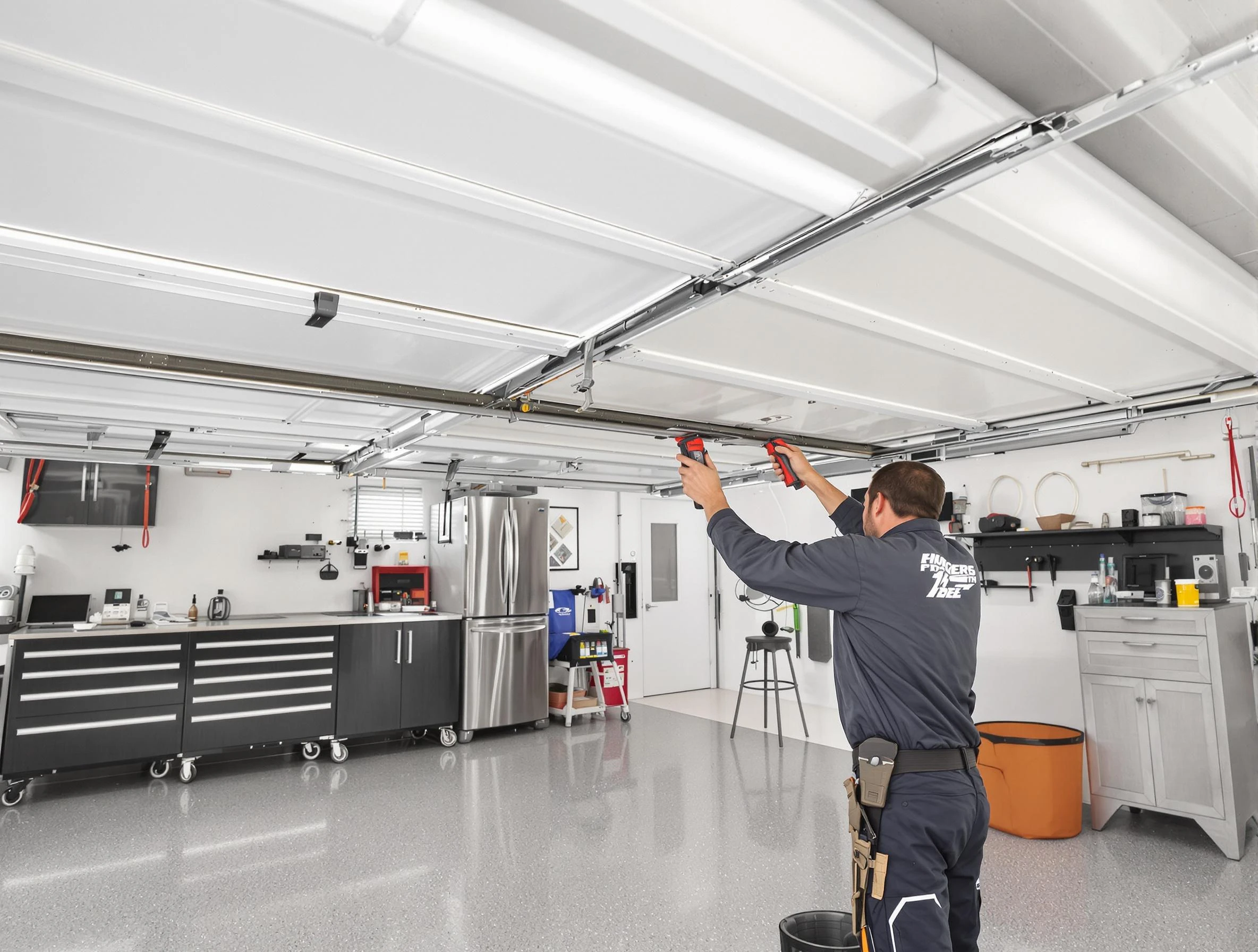 Overhead garage door repair service by Laurel Garage Door Repair in Laurel